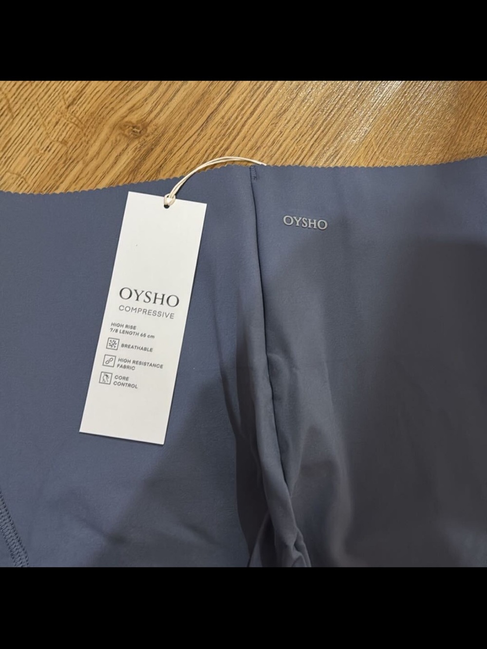 OYSHO Women's High-Rise Compressiv eLeggings in Slate Blue